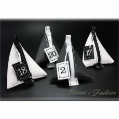 Adventkalender PURIST mit gestickten Zahlen, 24 Pyramiden Säckchen für Kinder und Erwachsene, Weihnachten, Advent