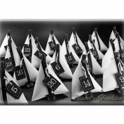 Adventkalender PURIST mit gestickten Zahlen, 24 Pyramiden Säckchen für Kinder und Erwachsene, Weihnachten, Advent