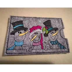 Adventkalender to go - Hülle aus Filz, bestickt