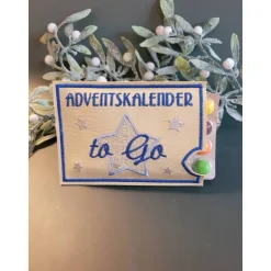 Adventkalender to Go bestickt, mit Blister, Mini-Adventskalender, Geschenk ,Mitbringsel, Sofortkauf