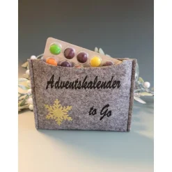 Adventkalender to Go, mit Blister, Mini-Kalender ,Geschenk ,Mitbringsel, Sofortkauf,Weihnachten,Personalisierbar