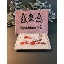Adventkalender to Go, mit Blister, Mini-Kalender ,Geschenk ,Mitbringsel, Sofortkauf ,Weihnachten, Personalisierbar