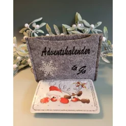 Adventkalender to Go, mit Blister, Mini-Kalender ,Geschenk ,Mitbringsel, Sofortkauf,Weihnachten,Personalisierbar