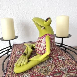Adventsfrosch Adventkranz, Advent, Weihnachten, Frosch Adventkranz, Frosch Figur, witziger Adventkranz, Adventsdeko, 4 K