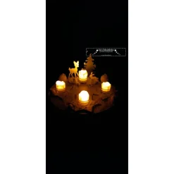 Adventsgesteck Winterwald Teelichthalter