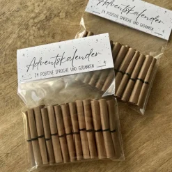 Adventskalender 2024 mit 24 positiven Sprüchen und Gedanken | 24 Lose