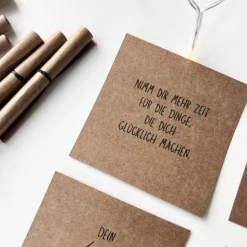 Adventskalender 2024 mit 24 positiven Sprüchen und Gedanken | 24 Lose