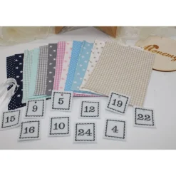 Adventskalender / Säckchen zum befüllen / Stoffsäckchen mit Zahlen bunt
