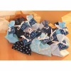 Adventskalender / Säckchen zum befüllen / Stoffsäckchen mit Zahlen hellblau dunkelblau