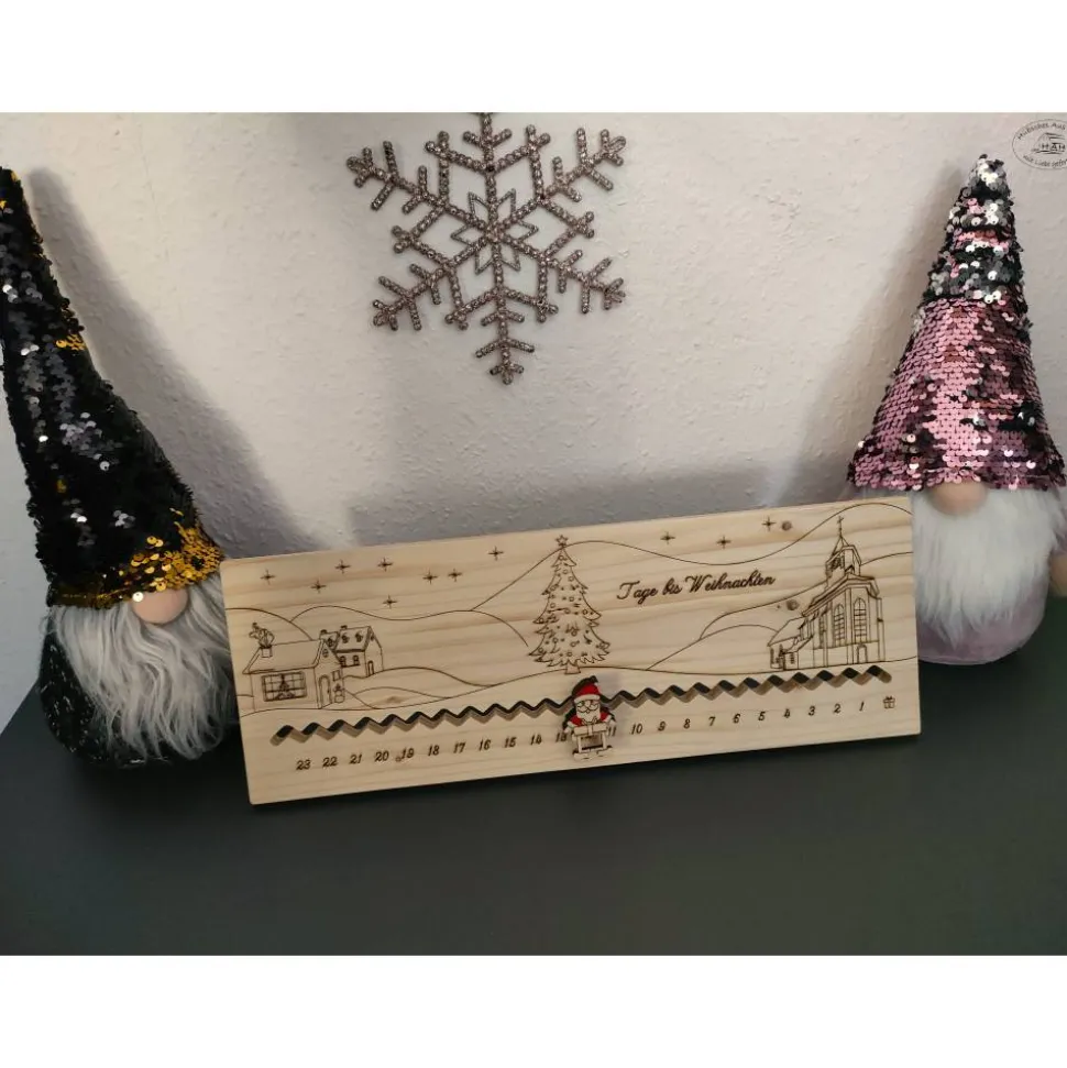 Adventskalender … Tage bis Weihnachten „Dorf“ I Adventskalender-Countdown / Weihnachtscountd
