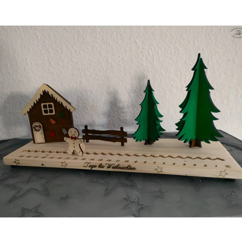 Adventskalender … Tage bis Weihnachten „Lebkuchenhaus“ I Adventskalender-Countdown / Weihnachtscountdown