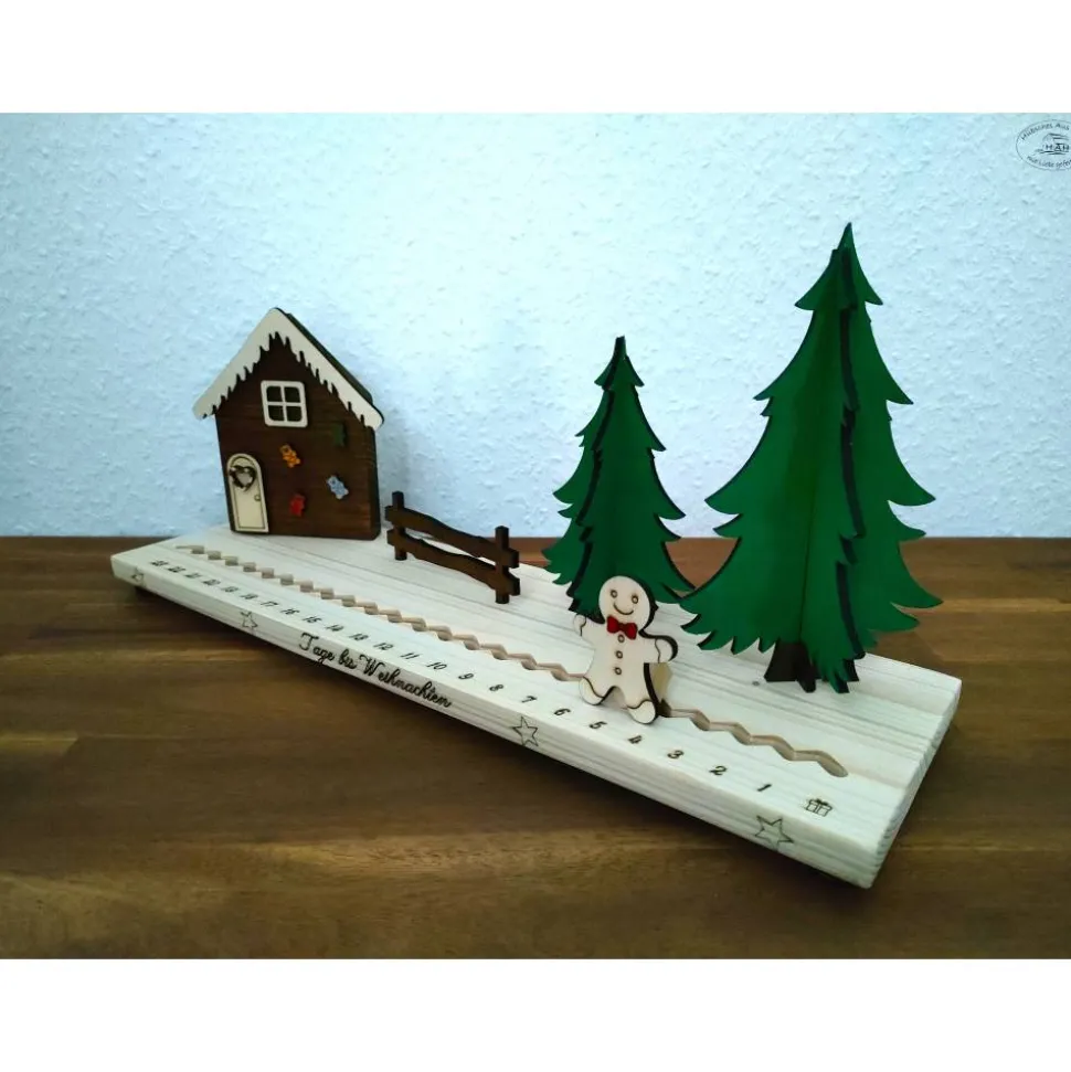 Adventskalender … Tage bis Weihnachten „Lebkuchenhaus“ I Adventskalender-Countdown / Weihnachtscountdown