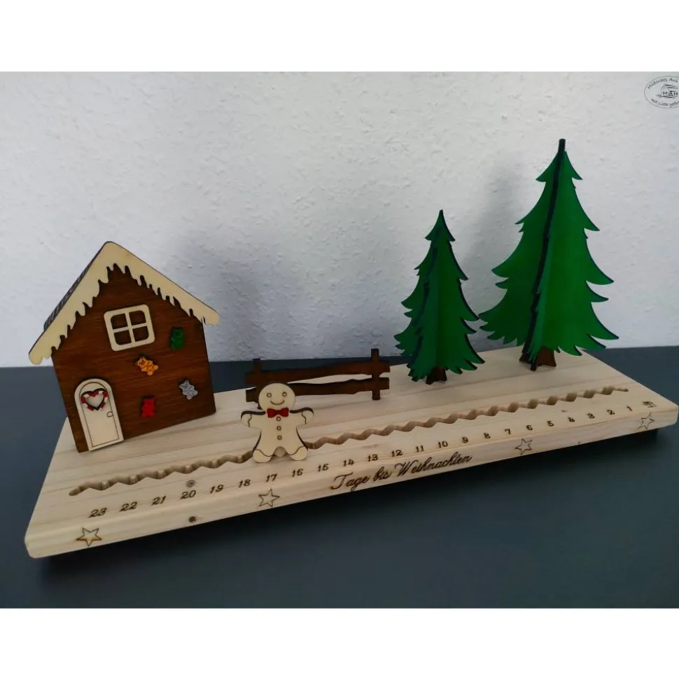 Adventskalender … Tage bis Weihnachten „Lebkuchenhaus“ I Adventskalender-Countdown / Weihnachtscountdown