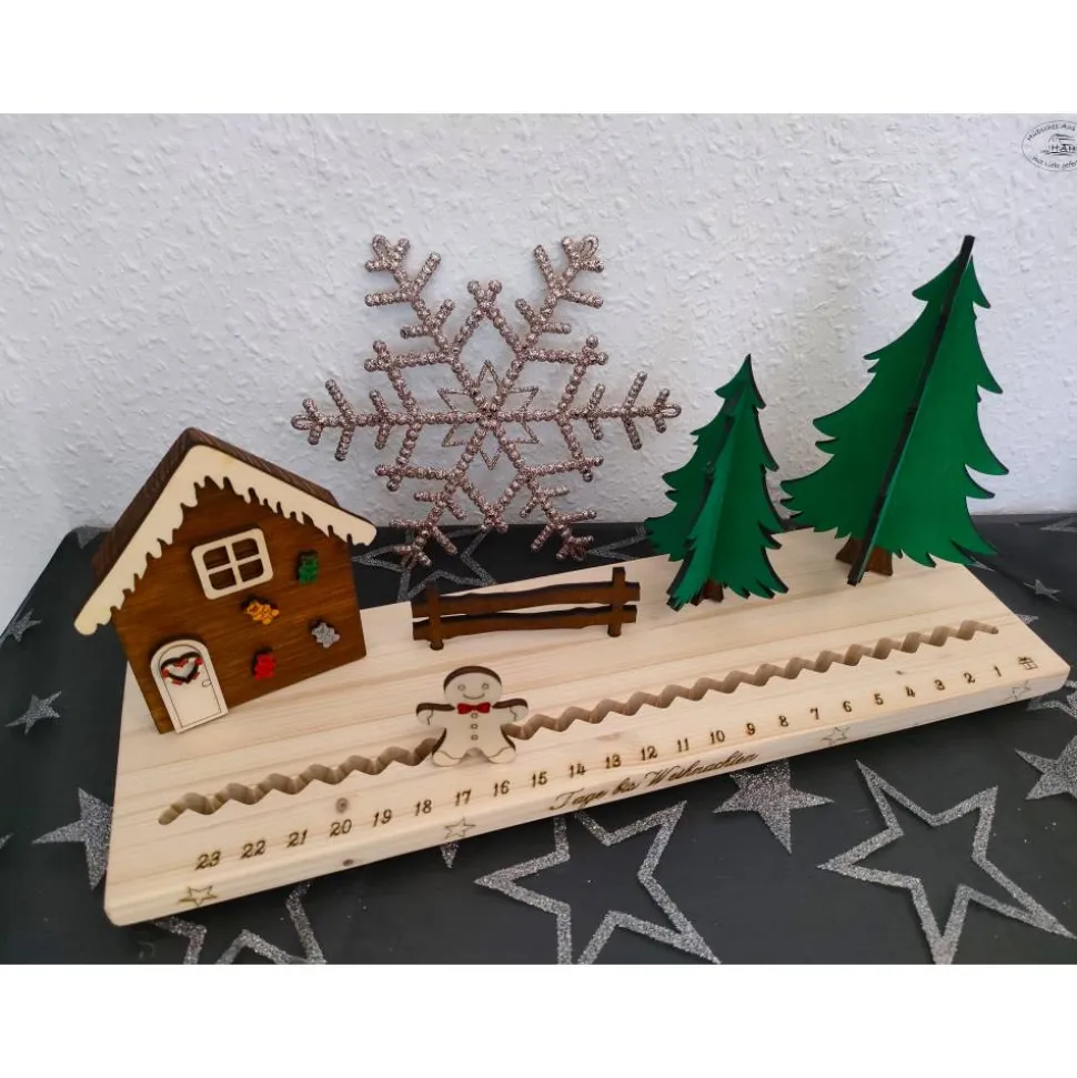Adventskalender … Tage bis Weihnachten „Lebkuchenhaus“ I Adventskalender-Countdown / Weihnachtscountdown
