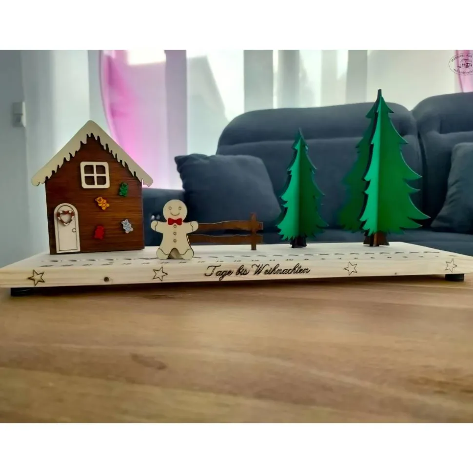 Adventskalender … Tage bis Weihnachten „Lebkuchenhaus“ I Adventskalender-Countdown / Weihnachtscountdown