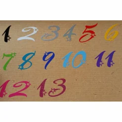 Adventskalender Aufkleber Zahlen Vinyl Sternchen
