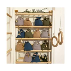 Adventskalender aus Musselin, für Jungs, XXL Säckchen aus Stoff zum Befüllen, wieder verwendbar