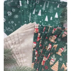 Adventskalender aus Stoff mit Stoffsäckchen zum Befüllen – Waschbar & Wiederverwendbar im Weihnachtsdesign