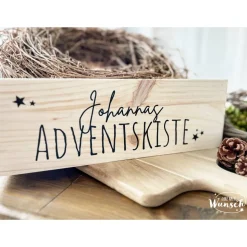 Adventskalender Box | Personalisierte Adventskiste aus Holz | Adventskalender zum Befüllen | Weihnachtskiste | Adventsbo