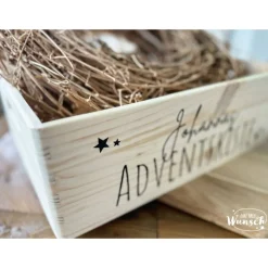 Adventskalender Box | Personalisierte Adventskiste aus Holz | Adventskalender zum Befüllen | Weihnachtskiste | Adventsbo