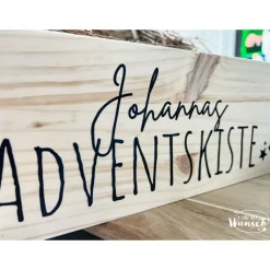 Adventskalender Box | Personalisierte Adventskiste aus Holz | Adventskalender zum Befüllen | Weihnachtskiste | Adventsbo