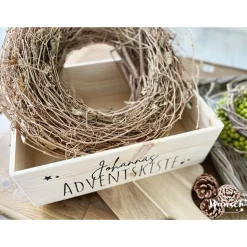 Adventskalender Box | Personalisierte Adventskiste aus Holz | Adventskalender zum Befüllen | Weihnachtskiste | Adventsbo