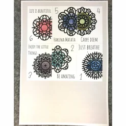 Adventskalender DIY mit Blockbeutel, Zahlen und Holzklammern mir spirituellen Motiven