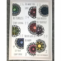 Adventskalender DIY mit Blockbeutel, Zahlen und Holzklammern mir spirituellen Motiven