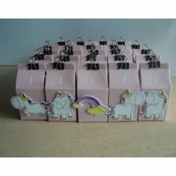Adventskalender Einhorn Unicorn Weihnachtskalender kleine Milchschachteln Mädchen zum Befüllen Advent Weihnachten