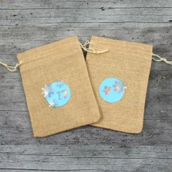 Adventskalender **EISKristall2** von ZWEIFARBIG Jutesäckchen mit Zahlen 24er Set Schneeflocke Adventszahlen