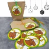 Adventskalender Elch zum Befüllen aus Kraftpapier – 24 Tüten mit Zahlenanhängern & Satinbändern