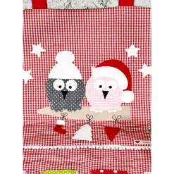 Adventskalender Eulen Eulenliebe Stoff rot Vichy sofort verfügbar keine Versandkosten