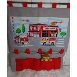 Adventskalender Feuerwehr – wandelbar zum Wandutensilo, handgemacht, 90x100 cm