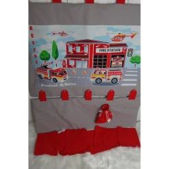 Adventskalender Feuerwehr – wandelbar zum Wandutensilo, handgemacht, 90x100 cm