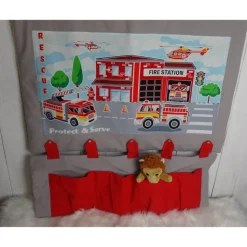 Adventskalender Feuerwehr – wandelbar zum Wandutensilo, handgemacht, 90x100 cm