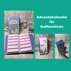 Adventskalender für Kaffee- oder Kakaosticks (ungefüllt) Geschenk Advent Adventszeit Weihnachten Handmade Stampin‘ Up!