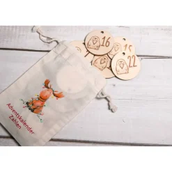 Adventskalender Holz Fuchs personalisiert 36×22 cm | Brett, Zahlen oder Komplettset