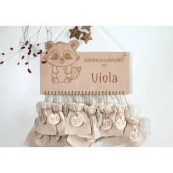 Adventskalender Holz Fuchs personalisiert 36×22 cm | Brett, Zahlen oder Komplettset
