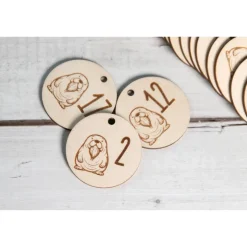 Adventskalender Holz Fuchs personalisiert 36×22 cm | Brett, Zahlen oder Komplettset