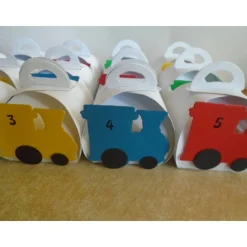 Adventskalender Lok Lokomotive Weihnachtskalender Kinder Junge Zierschachteln Schachteln zum Befüllen