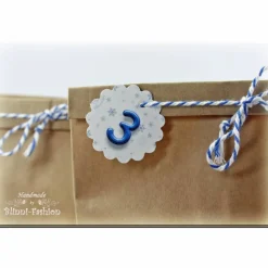 Adventskalender Papiertüten zum Befüllen in rot, blau oder grün, 14 x 22 cm für Kinder und Erwachsene, Advent, Nikolaus Adventkalender