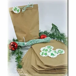 Adventskalender Papiertüten zum Befüllen in rot, blau oder grün, 14 x 22 cm für Kinder und Erwachsene, Advent, Nikolaus Adventkalender