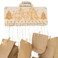 Adventskalender personalisiert zum Befüllen Kinder - Motiv Weihnachts Tiere Arche NOAH - DIY Adventskalender Kraftt&