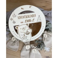 Adventskalender personalisiert mit Namen rund / Weihnachtskalender Advent zum befüllen