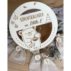 Adventskalender personalisiert mit Namen rund / Weihnachtskalender Advent zum befüllen
