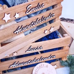 Adventskalender personalisiert | Adventskalender Kinder | Holzkiste  Weihnachten | Geschenke für Kinder | Adventskiste