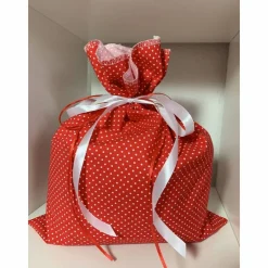 Adventskalender rot weiß Kalender Advent selber befallen Säckchen Baumwolle Taschen Tüten Türchen Weihnachten