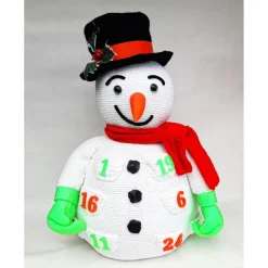 Adventskalender SCHNEEMANN Nachtleuchtend Zylinder Deko Weihnachten Winter Advent Gutschein Amigurumi