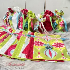 Adventskalender Säckchen 2025 handgefertigt nachhaltig wiederverwendbar Geschenkbeutel XXL