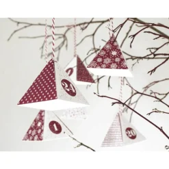 Adventskalender Set zum Basteln rot-weiß